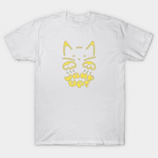 Wake Up! (Naughty Yellow Kitten Wakes up His Person) T-Shirt